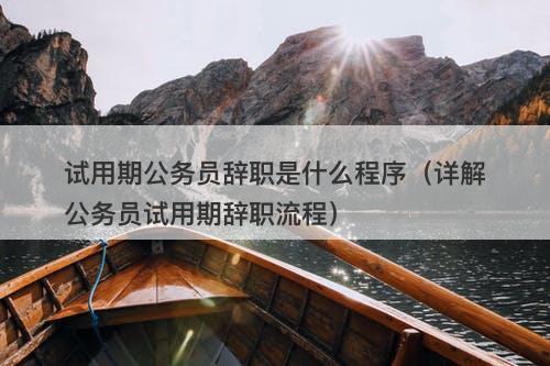 试用期公务员辞职是什么程序（详解公务员试用期辞职流程）