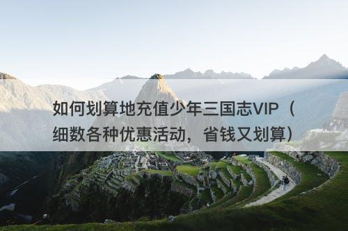 如何划算地充值少年三国志VIP（细数各种优惠活动，省钱又划算）