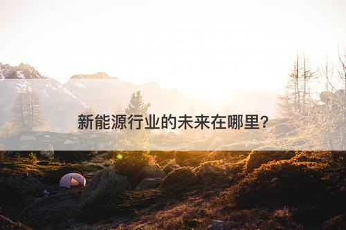 新能源行业的未来在哪里？