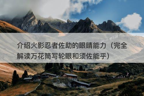 介绍火影忍者佐助的眼睛能力（完全解读万花筒写轮眼和须佐能乎）