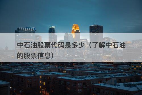 中石油股票代码是多少（了解中石油的股票信息）