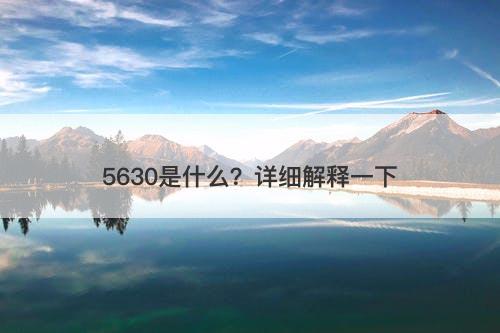 5630是什么？详细解释一下