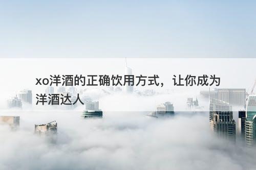 xo洋酒的正确饮用方式，让你成为洋酒达人