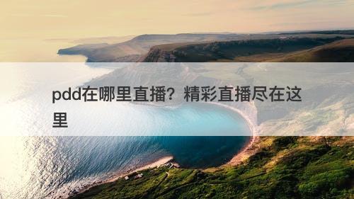 pdd在哪里直播？精彩直播尽在这里