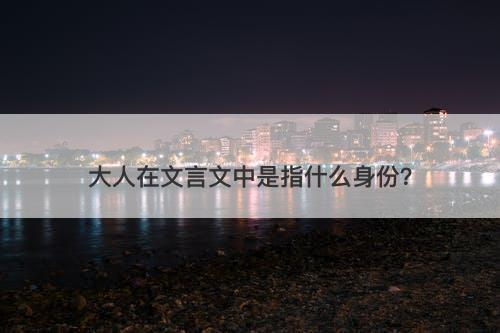 大人在文言文中是指什么身份？