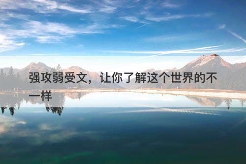 强攻弱受文，让你了解这个世界的不一样