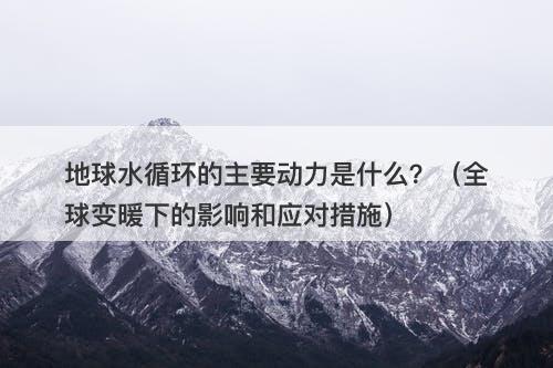 地球水循环的主要动力是什么？（全球变暖下的影响和应对措施）