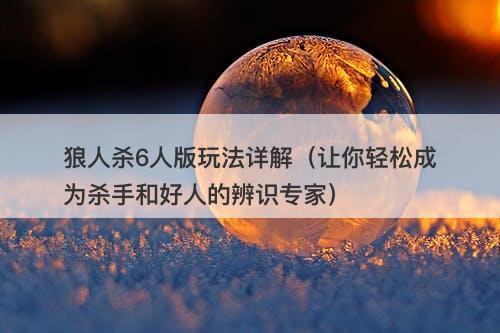 狼人杀6人版玩法详解（让你轻松成为杀手和好人的辨识专家）
