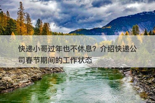 快递小哥过年也不休息？介绍快递公司春节期间的工作状态
