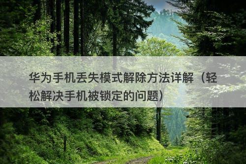 华为手机丢失模式解除方法详解（轻松解决手机被锁定的问题）
