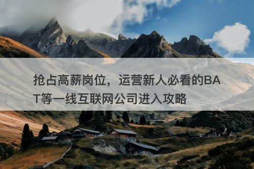 抢占高薪岗位，运营新人必看的BAT等一线互联网公司进入攻略