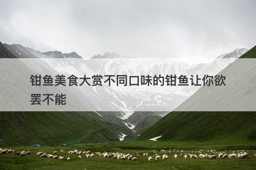钳鱼美食大赏不同口味的钳鱼让你欲罢不能