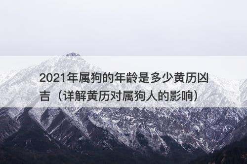 2021年属狗的年龄是多少黄历凶吉（详解黄历对属狗人的影响）