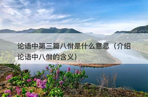论语中第三篇八佾是什么意思（介绍论语中八佾的含义）