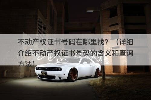 不动产权证书号码在哪里找？（详细介绍不动产权证书号码的含义和查询方法）