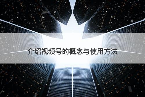 介绍视频号的概念与使用方法