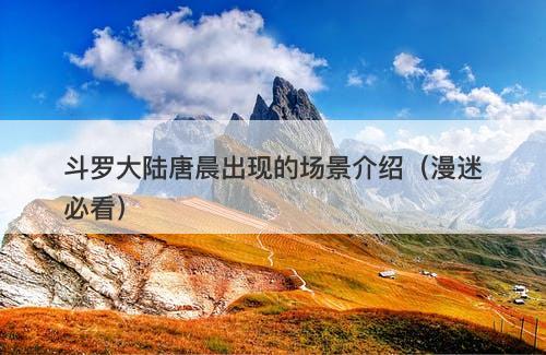斗罗大陆唐晨出现的场景介绍（漫迷必看）