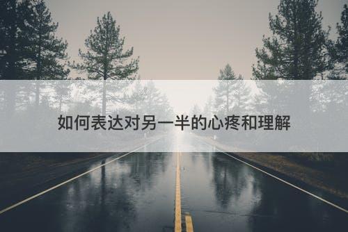 如何表达对另一半的心疼和理解