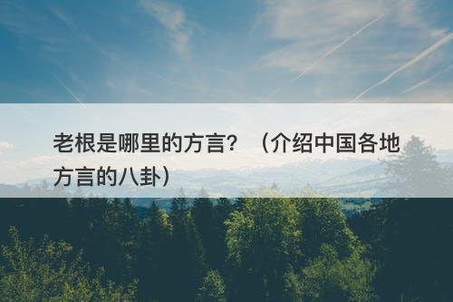 老根是哪里的方言？（介绍中国各地方言的八卦）