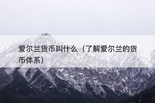 爱尔兰货币叫什么（了解爱尔兰的货币体系）
