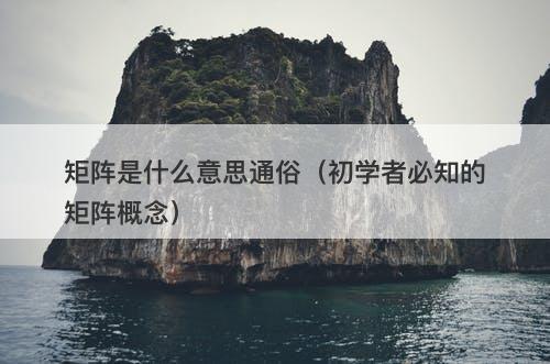 矩阵是什么意思通俗（初学者必知的矩阵概念）