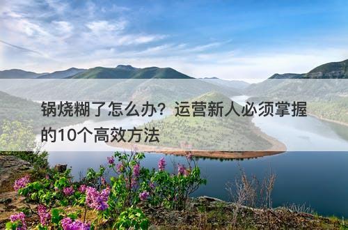 锅烧糊了怎么办？运营新人必须掌握的10个高效方法