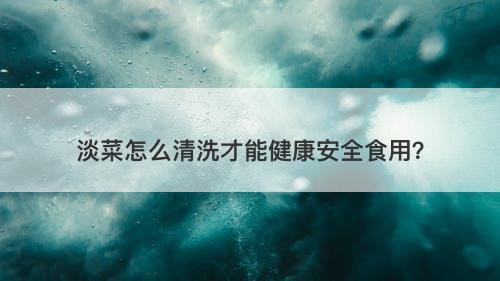 淡菜怎么清洗才能健康安全食用？