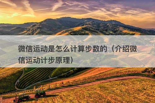 微信运动是怎么计算步数的（介绍微信运动计步原理）