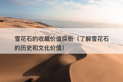 雪花石的收藏价值探析（了解雪花石的历史和文化价值）