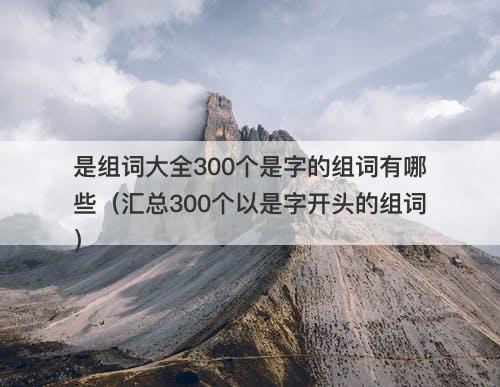 是组词大全300个是字的组词有哪些（汇总300个以是字开头的组词）