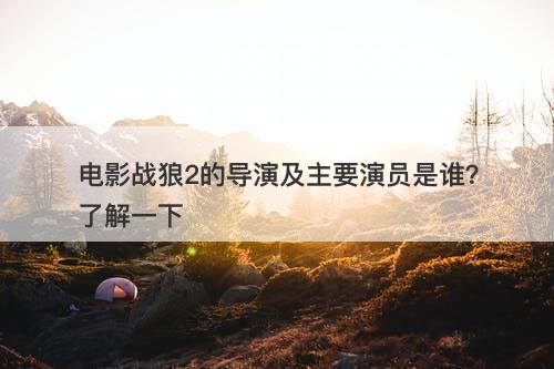 电影战狼2的导演及主要演员是谁？了解一下