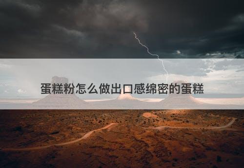 蛋糕粉怎么做出口感绵密的蛋糕