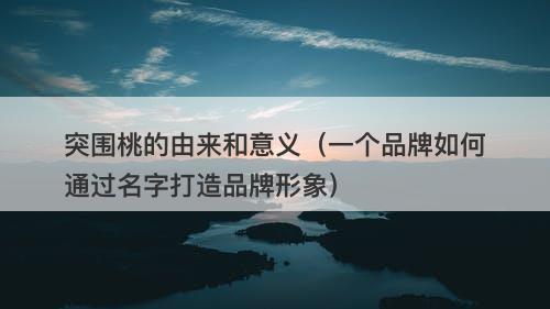 突围桃的由来和意义（一个品牌如何通过名字打造品牌形象）