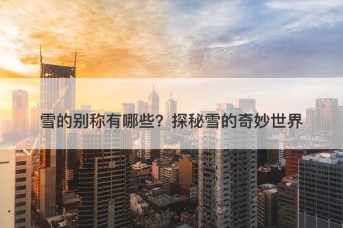 雪的别称有哪些？探秘雪的奇妙世界