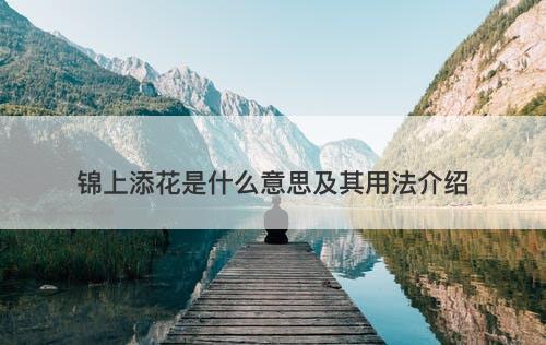 锦上添花是什么意思及其用法介绍
