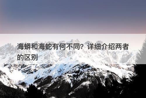 海蟒和海蛇有何不同？详细介绍两者的区别