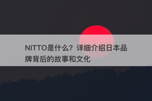 NITTO是什么？详细介绍日本品牌背后的故事和文化