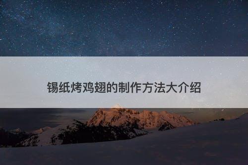 锡纸烤鸡翅的制作方法大介绍