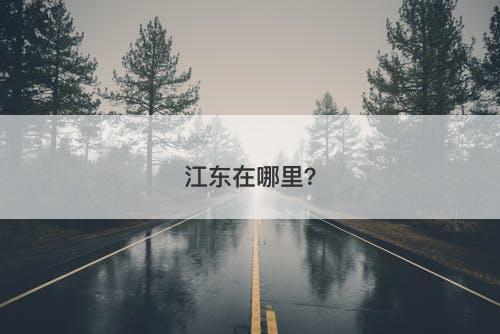 江东在哪里？