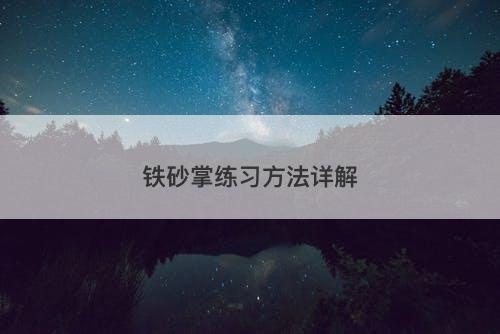 铁砂掌练习方法详解