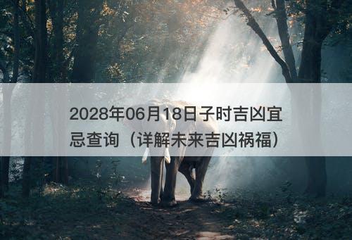 2028年06月18日子时吉凶宜忌查询（详解未来吉凶祸福）