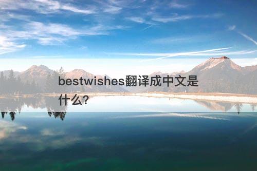 bestwishes翻译成中文是什么？
