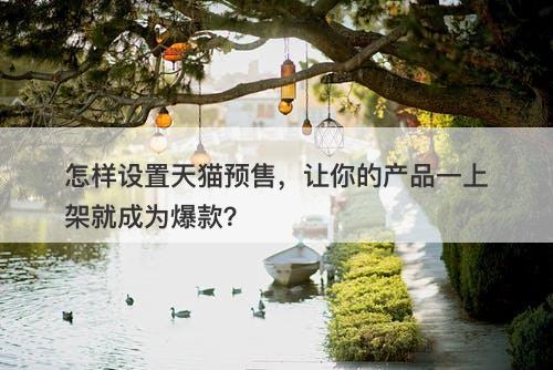 怎样设置天猫预售，让你的产品一上架就成为爆款？