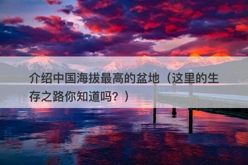 介绍中国海拔最高的盆地（这里的生存之路你知道吗？）