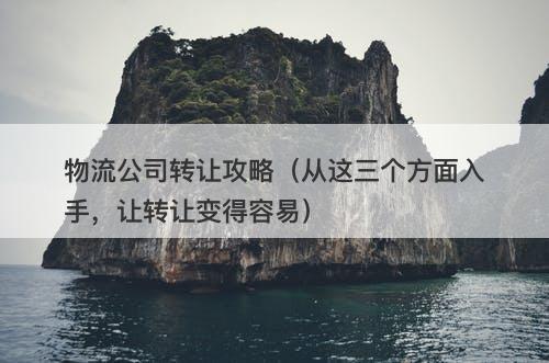 物流公司转让攻略（从这三个方面入手，让转让变得容易）