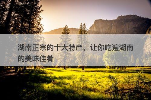 湖南正宗的十大特产，让你吃遍湖南的美味佳肴