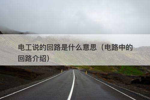 电工说的回路是什么意思（电路中的回路介绍）