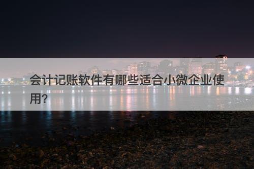 会计记账软件有哪些适合小微企业使用？
