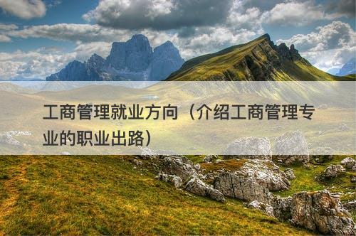 工商管理就业方向（介绍工商管理专业的职业出路）