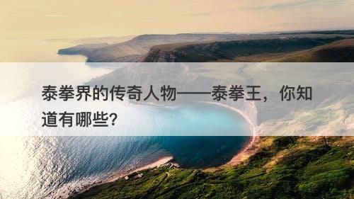 泰拳界的传奇人物——泰拳王，你知道有哪些？